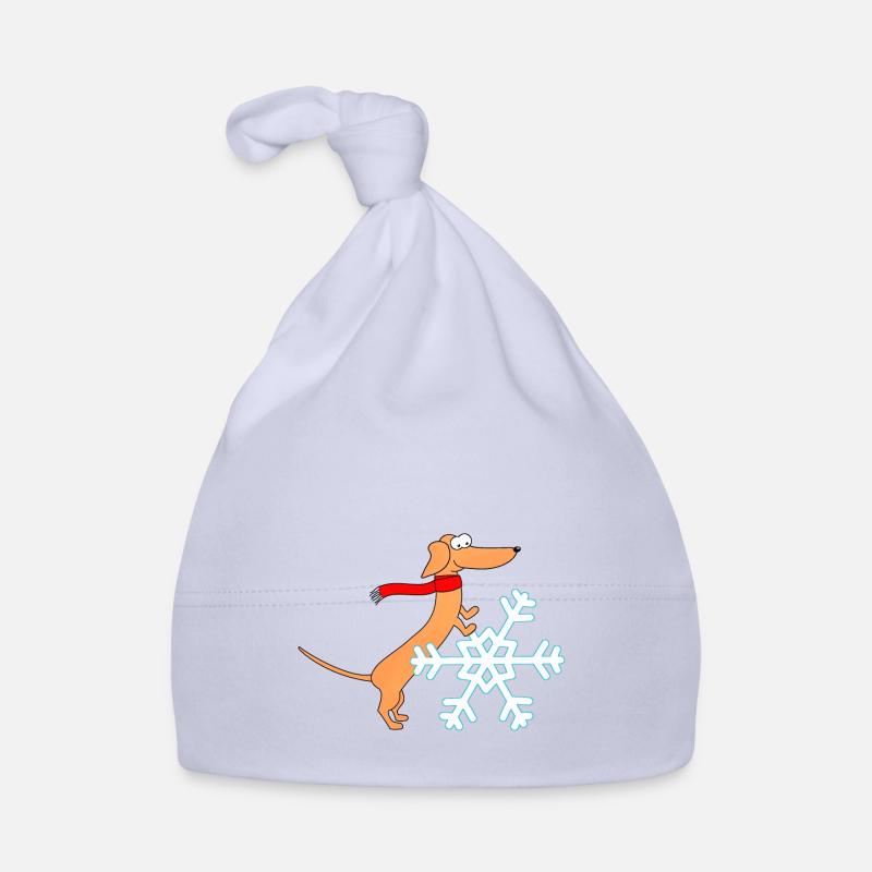 Dackel, Schneestern, Winter Baby Bio-Mütze