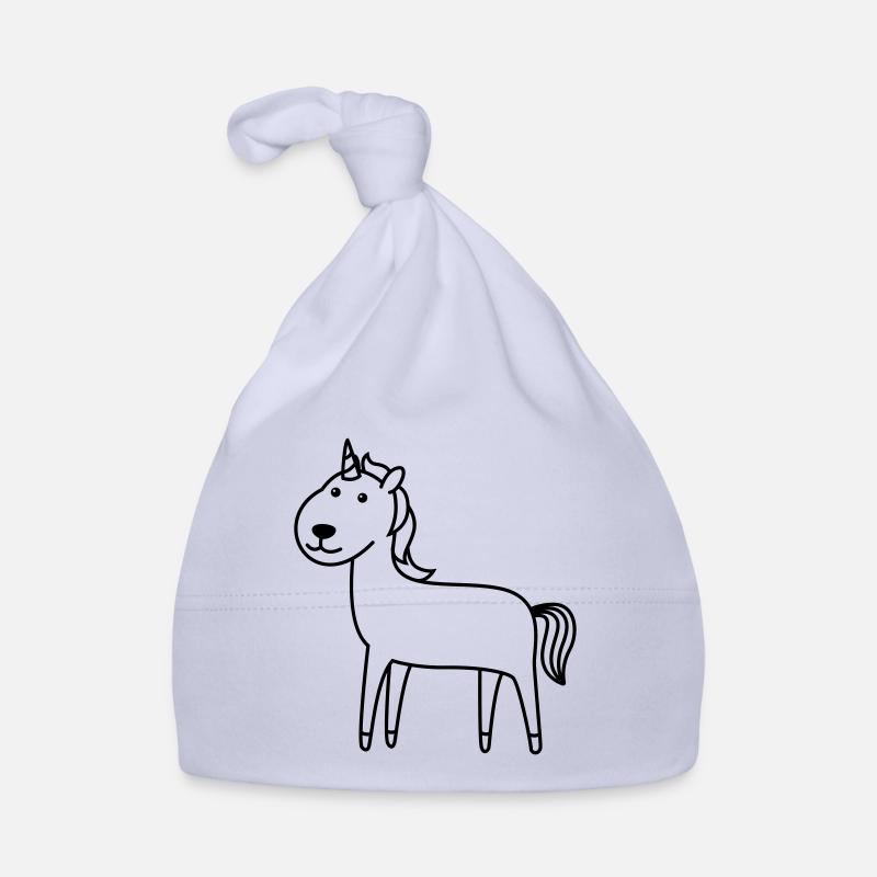 Einhorn Comic Tier Baby Bio-Mütze