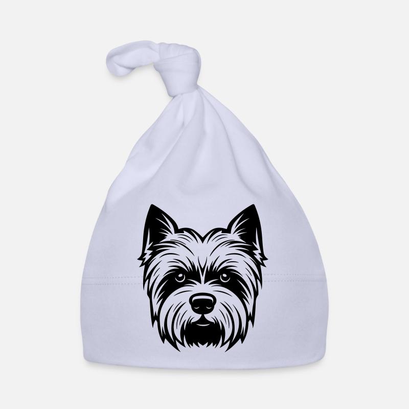 Tête de chien Yorkshire Terrier Bonnet bio Bébé
