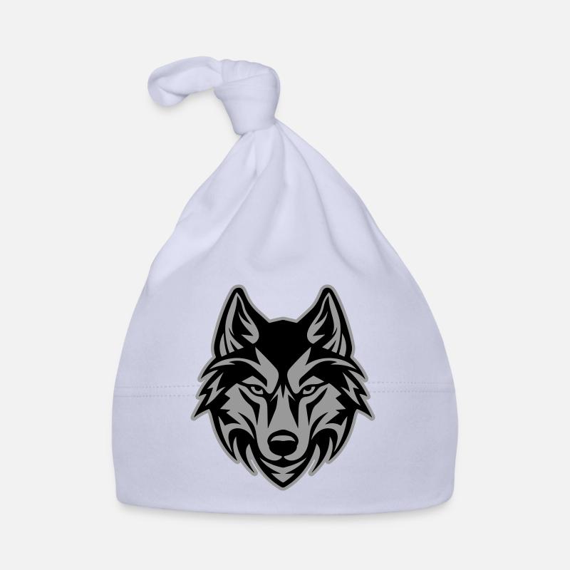 Wolf Head Organic Baby Cap