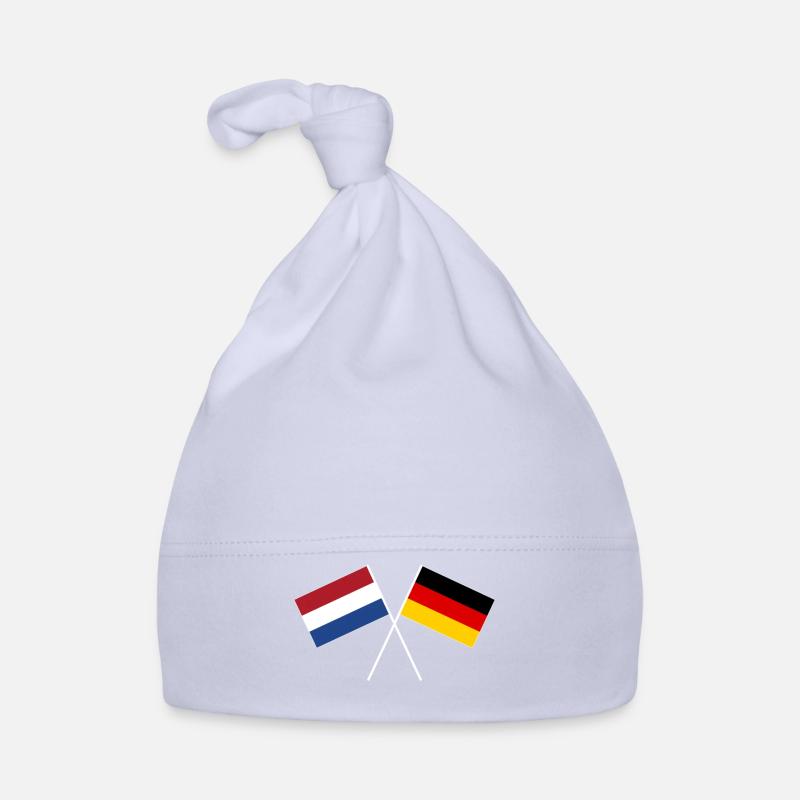 Bannière de drapeau d'amitié germano-néerlandaise Bonnet bio Bébé