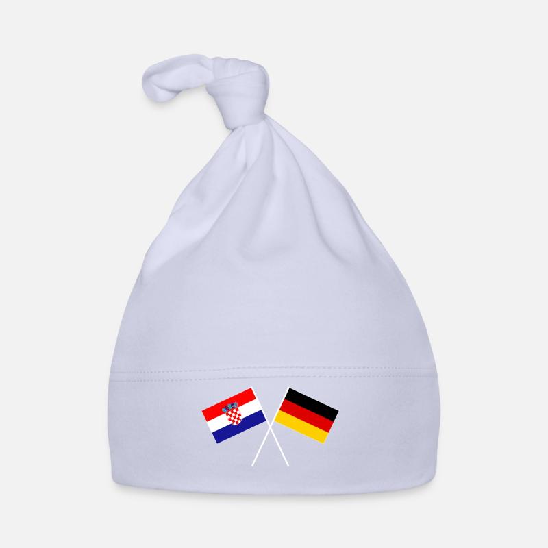 Drapeau de l’amitié germano-croate Drapeau Bonnet bio Bébé