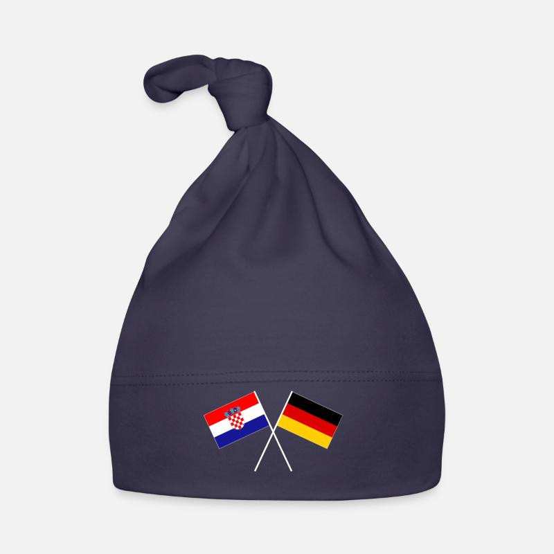 Drapeau de l’amitié germano-croate Drapeau Bonnet bio Bébé