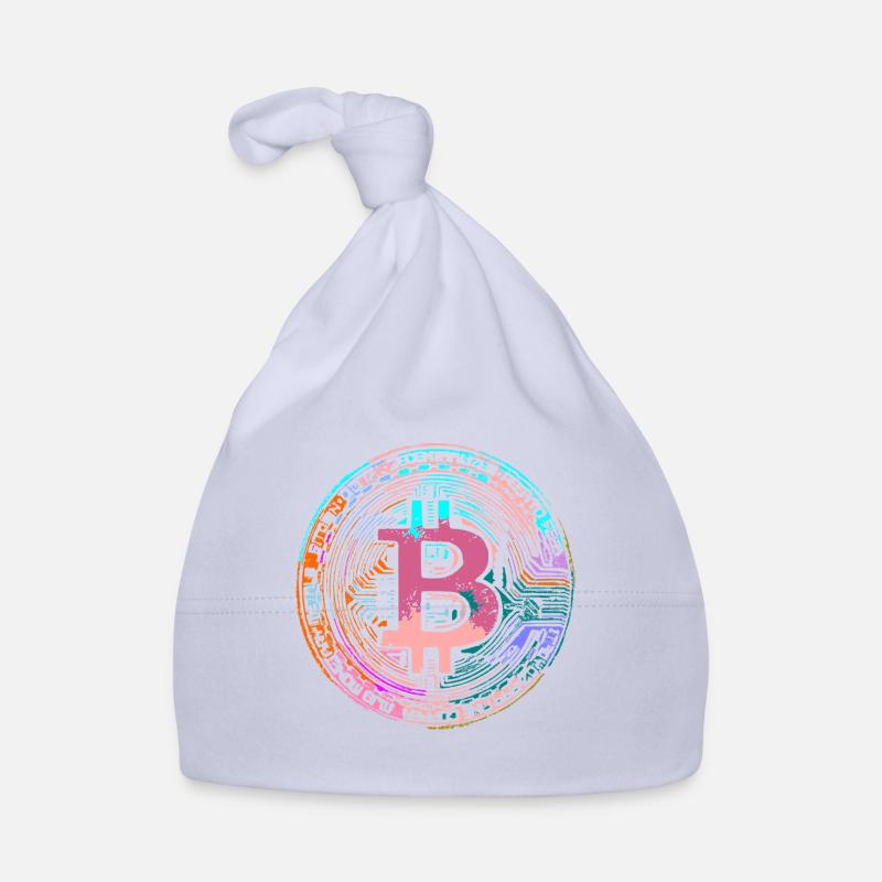 BITCOIN,crypto - Bonnet bio Bébé - ciel