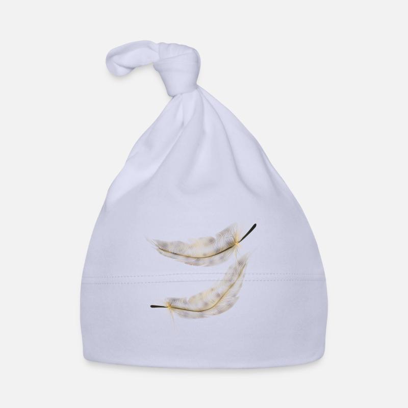 Federn brauner Farbton Baby Bio-Mütze
