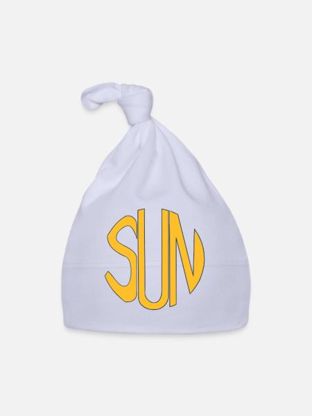Sun. - Organic Baby Cap - sky - Front