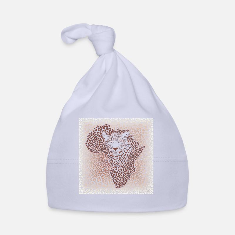 Leopard seamless pattern vector illustration background with Africa map Baby Bio-Mütze