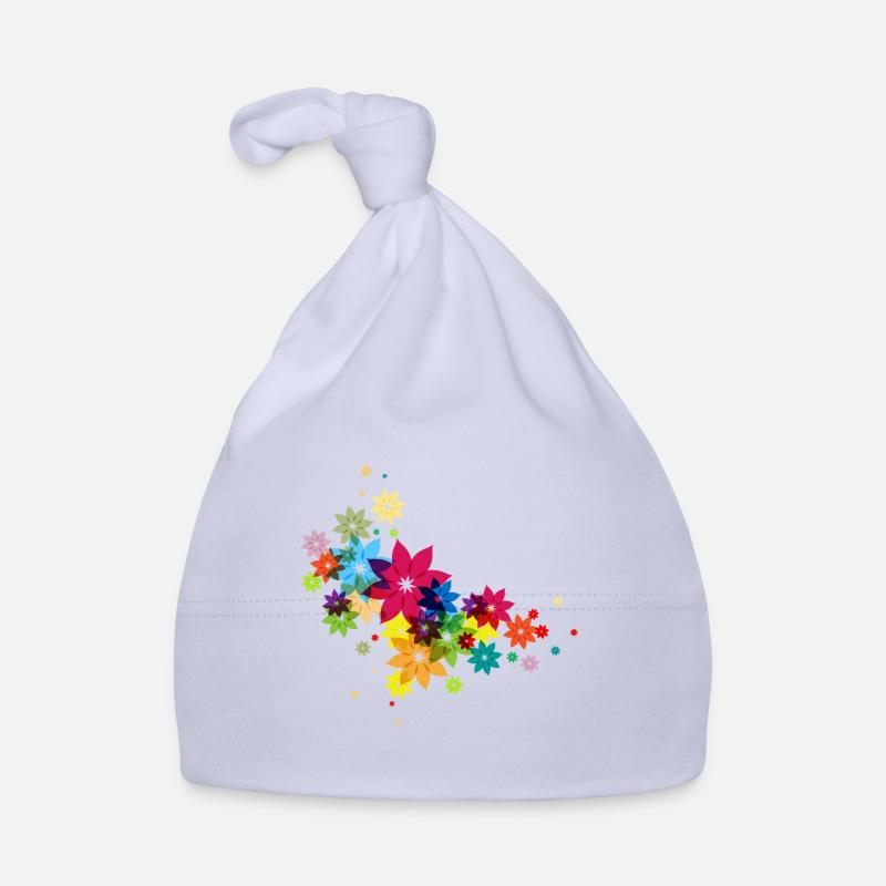 Fleurs d'été - Bonnet bio Bébé - ciel