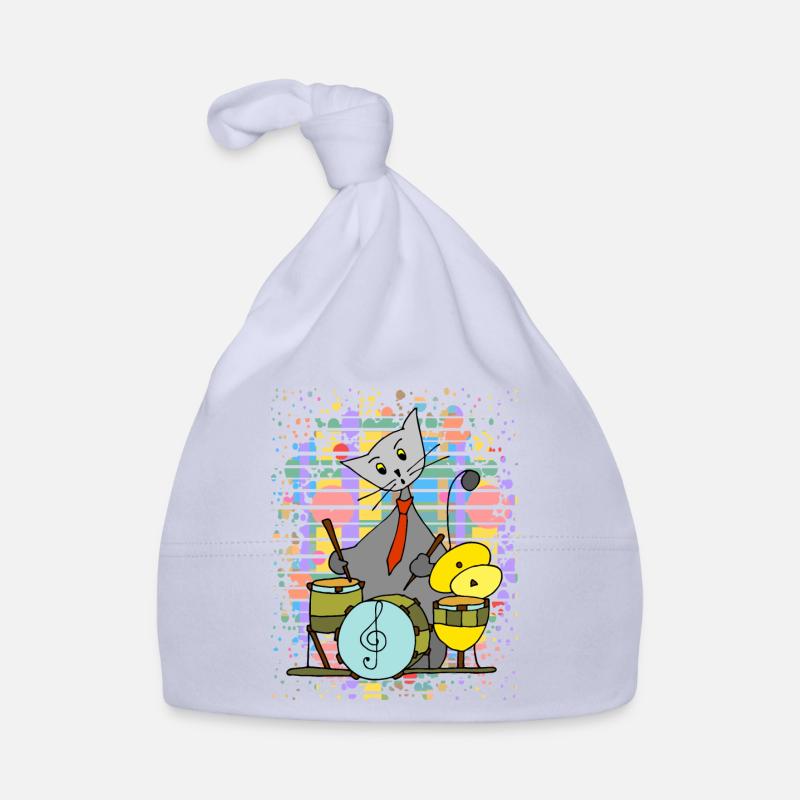 Chat - Bonnet bio Bébé - ciel