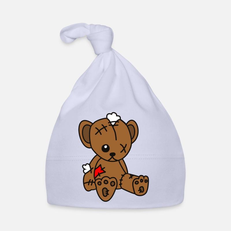 Teddy Bear Broken Organic Baby Cap