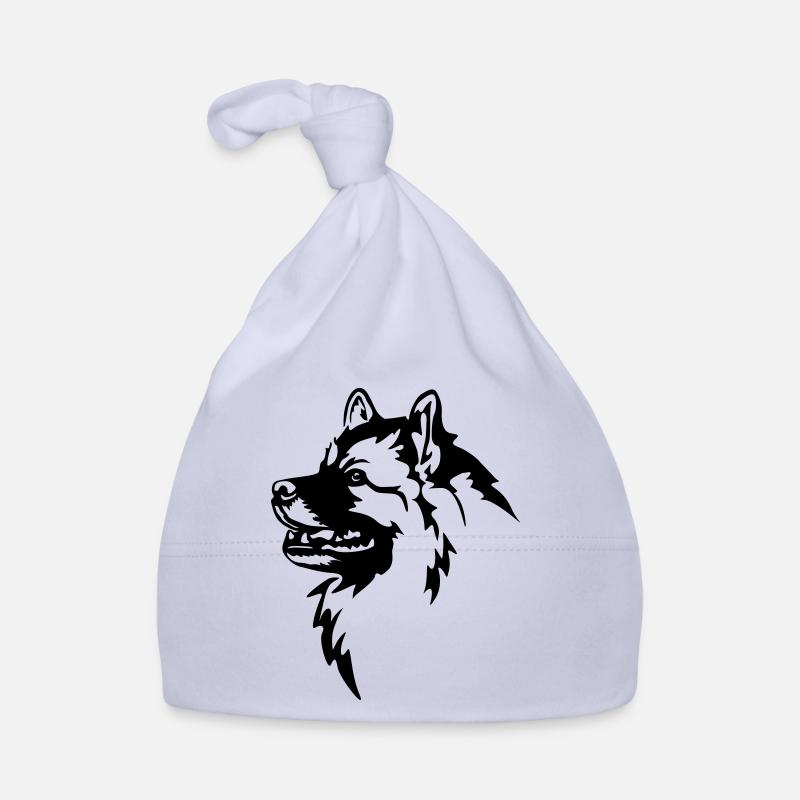 Wolfsspitz Head Organic Baby Cap