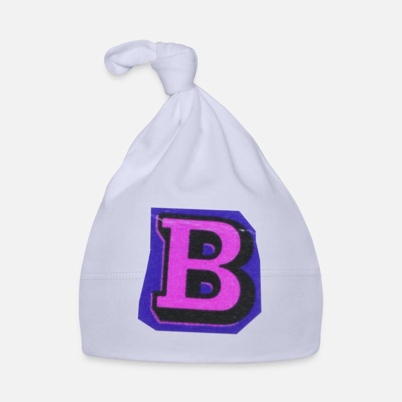 Typografie Buchstabe B Baby Bio-Mütze