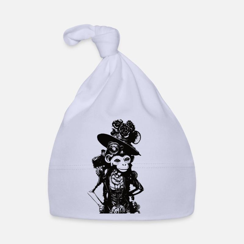 Steampunk crazy Monkey im einzigartigen Design Baby Bio-Mütze