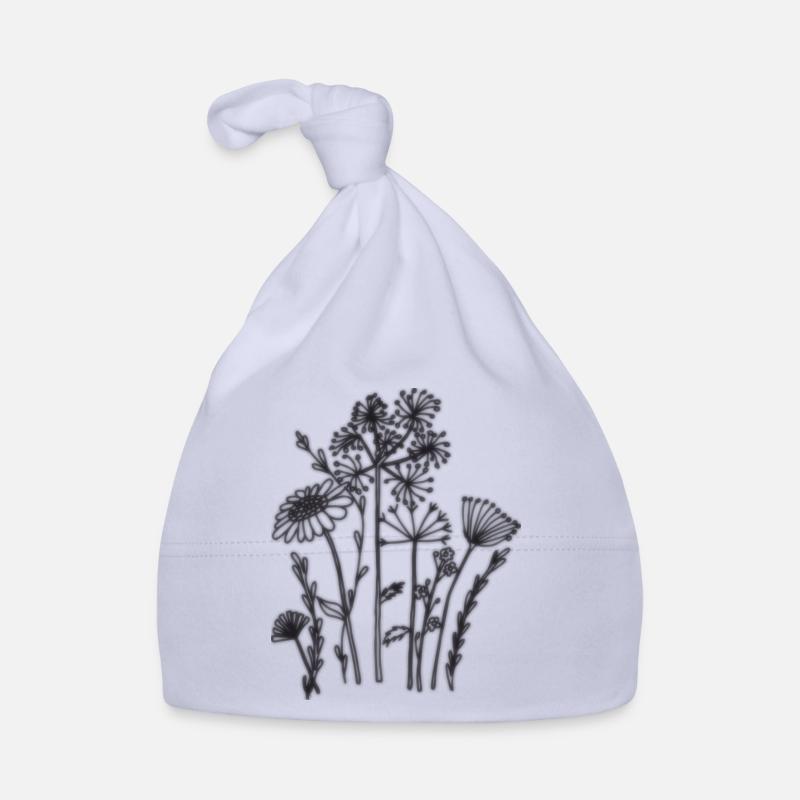 Fleurs séchées noires Bonnet bio Bébé