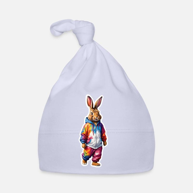 Lapin de Pâques coloré, mignon et mignon pour Pâques Bonnet bio Bébé