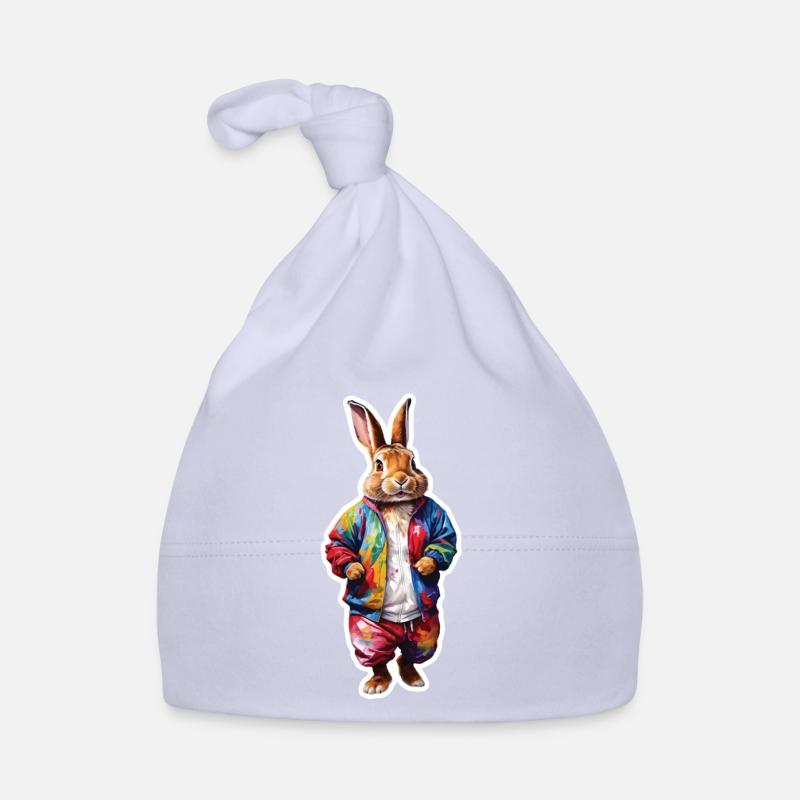 Lapin de Pâques coloré, mignon et mignon pour Pâques Bonnet bio Bébé