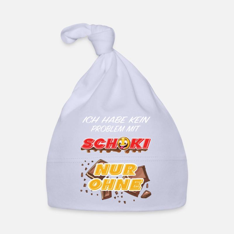Lustiger Schokoladen Spruch - Problem mit Schoki Baby Bio-Mütze