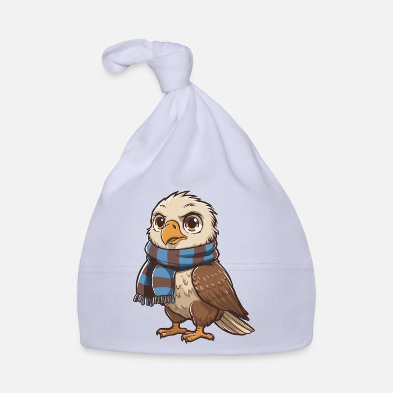 Cute eagle with scarf Organic Baby Cap