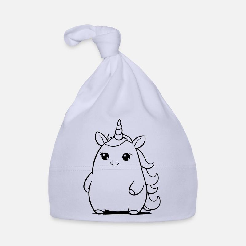 Chubby unicorn as vector illustration Organic Baby Cap