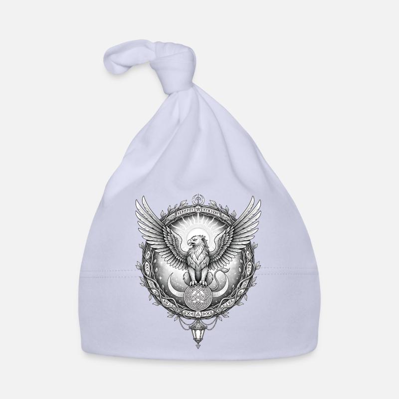 Cosmic Eagle with Rune Ring Organic Baby Cap