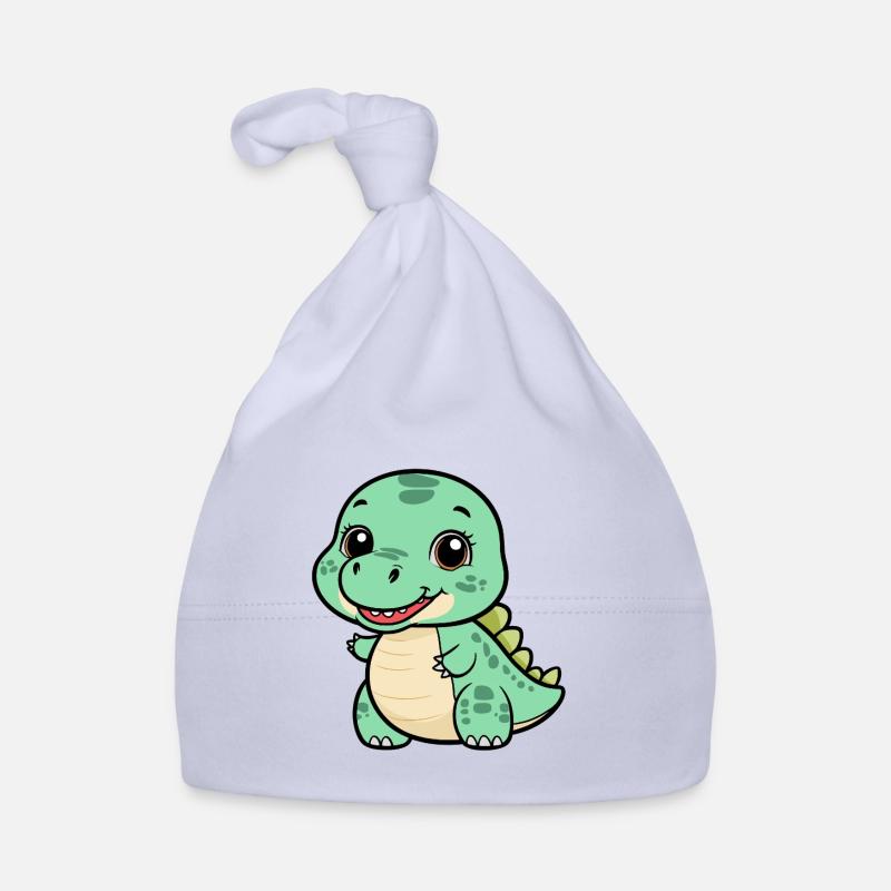 Mignon Dino avec un sourire - Vert Bonnet bio Bébé