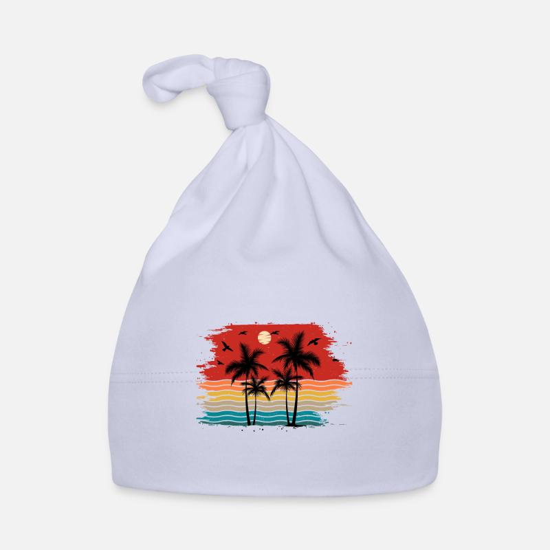 Sunset beach summer gift beach retro Bonnet bio Bébé