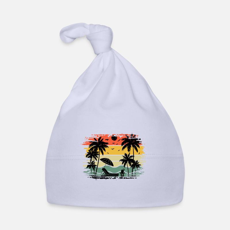 Sunset beach summer gift beach retro Bonnet bio Bébé