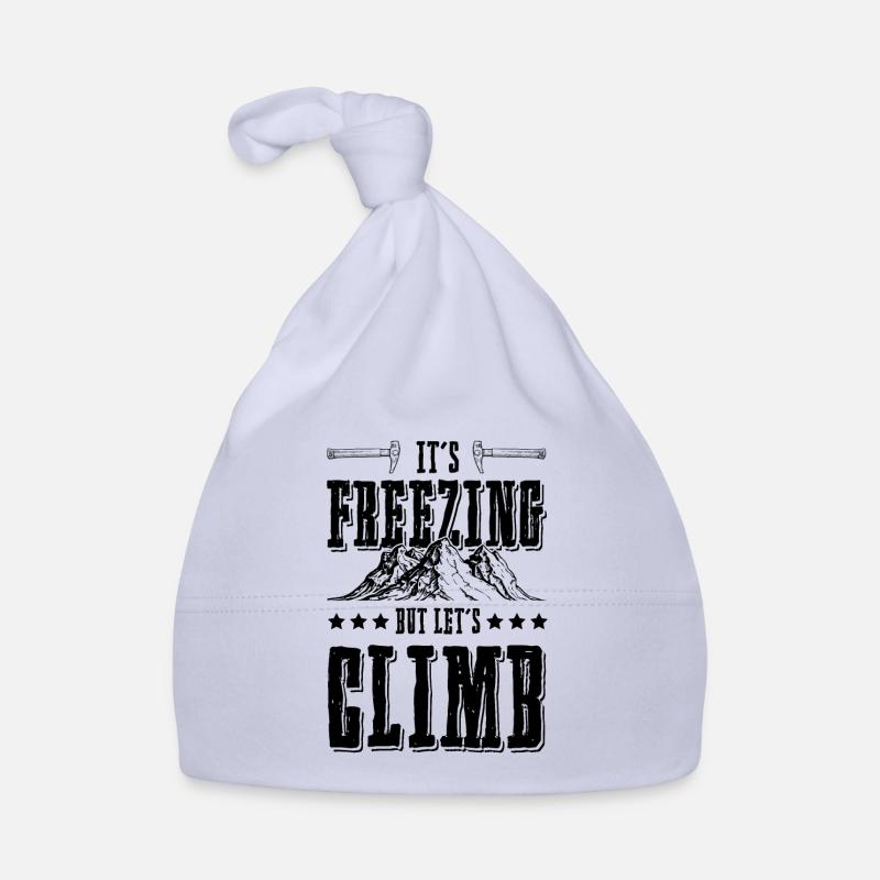 frost mountains ice climbing Organic Baby Cap