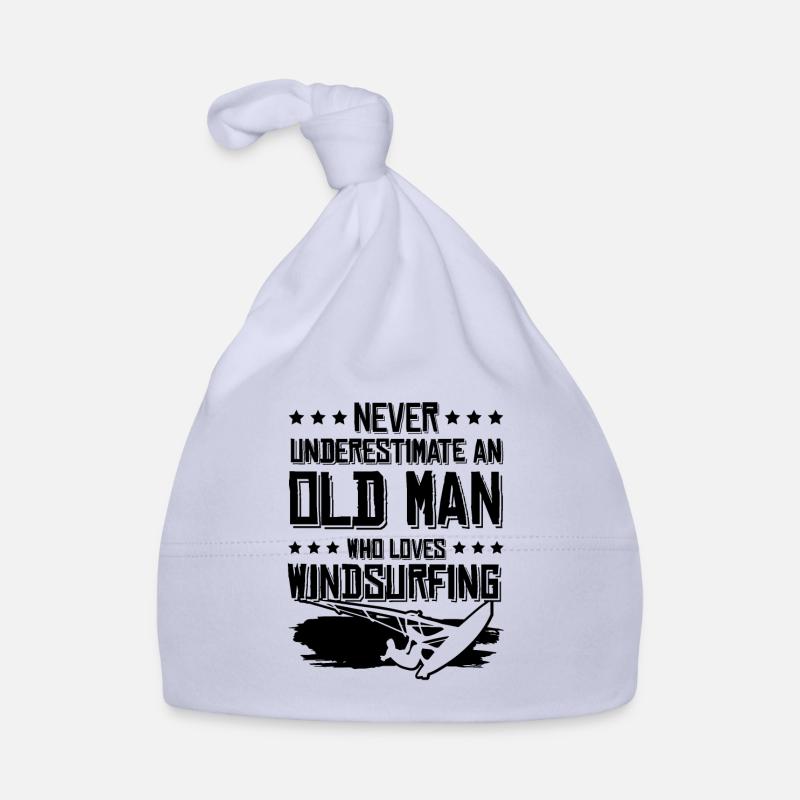 old man windsurfing Organic Baby Cap