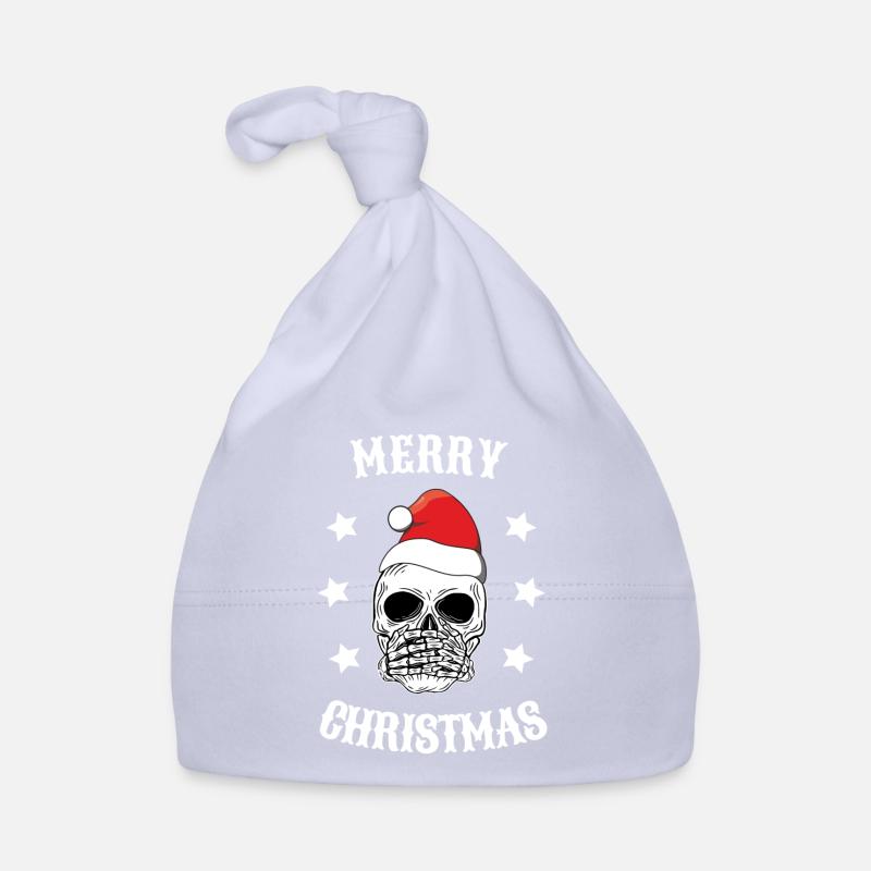 Crâne de Noël Père Noël Joyeux Noël Bonnet bio Bébé
