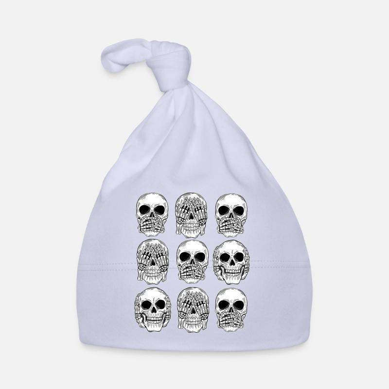 Crâne de Noël Père Noël Joyeux Noël Bonnet bio Bébé