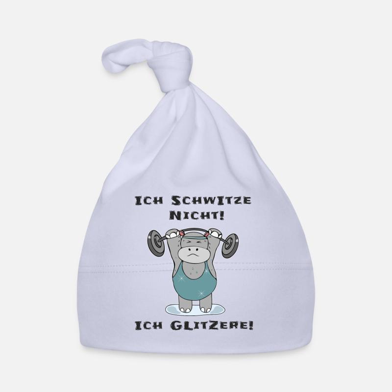 Ich schwitze nicht ich glitzere Dickes Nilpferd Baby Bio-Mütze