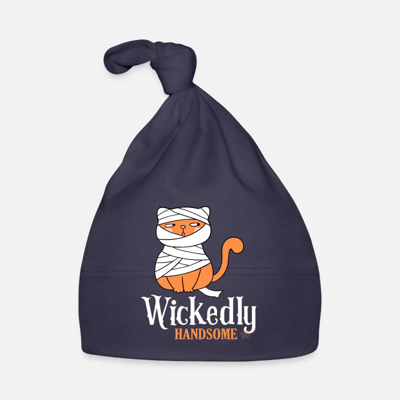Wickedly Handsome Evil Cute Cat Organic Baby Cap