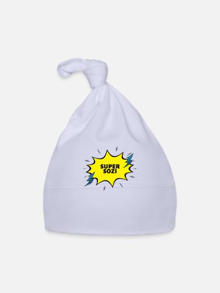Super Social Work Gift - Organic Baby Cap - sky - Front
