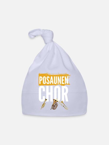 Posaunenchor lustiges Geschenk - Baby Bio-Mütze - Sky - Vorne