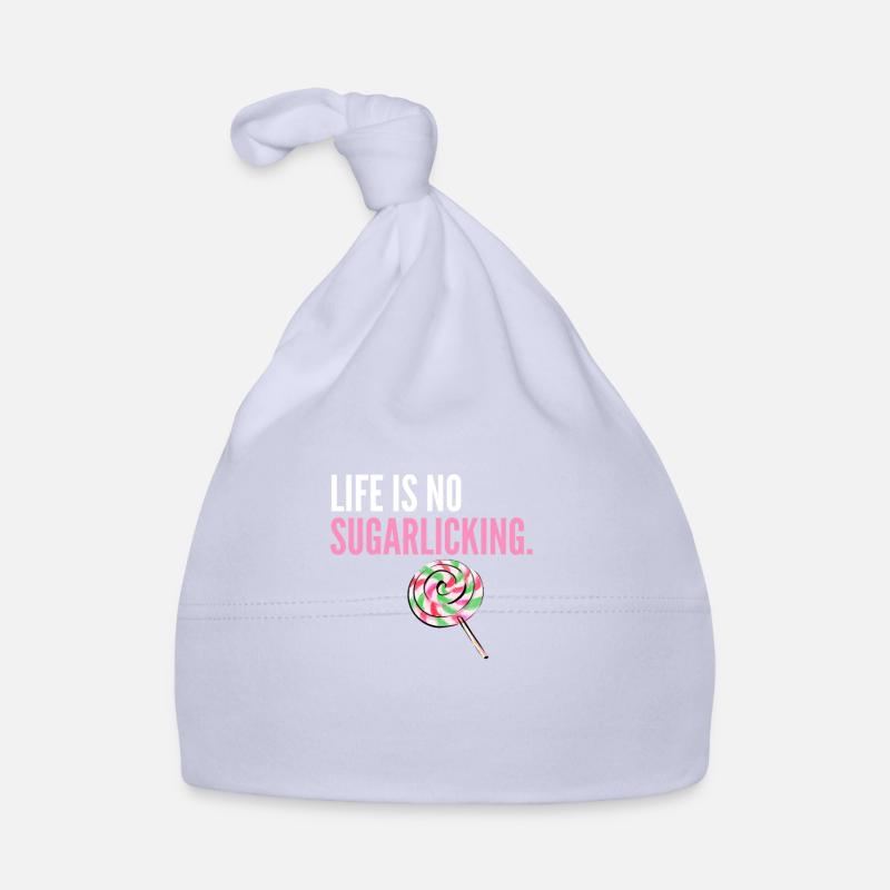 Life is no sugarlicking - Denglisch Sprüche Baby Bio-Mütze