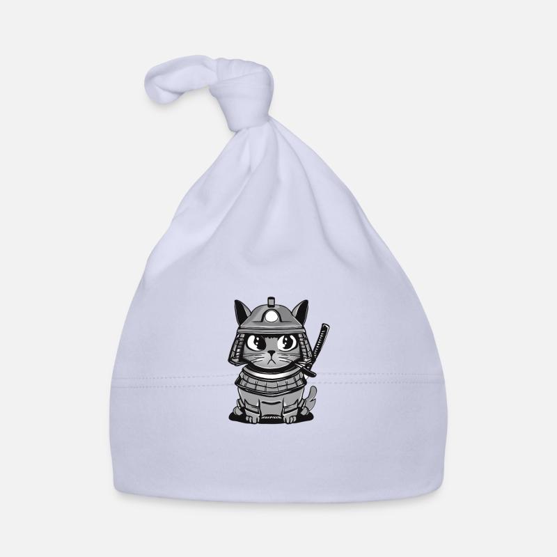 Cat Cat Samurai Japon Katana Épée Bonnet bio Bébé
