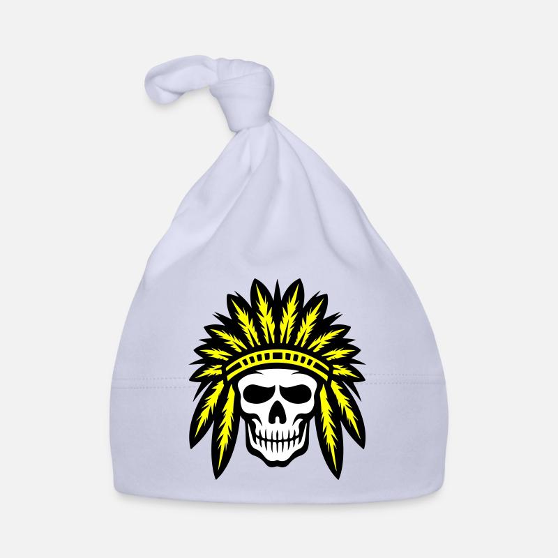 Apache Indian Chief Skull Organic Baby Cap
