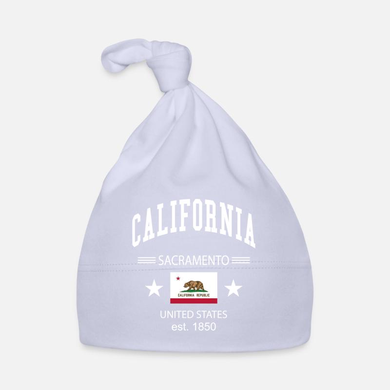 Californie - Bonnet bio Bébé - ciel