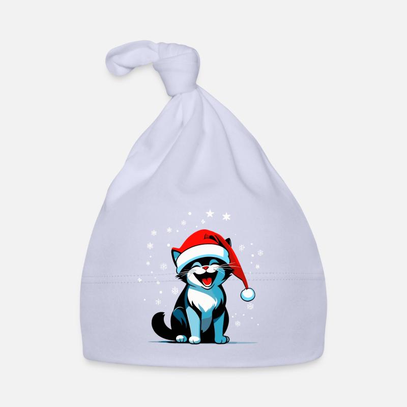 Chat avec chapeau de Père Noël Bonnet bio Bébé