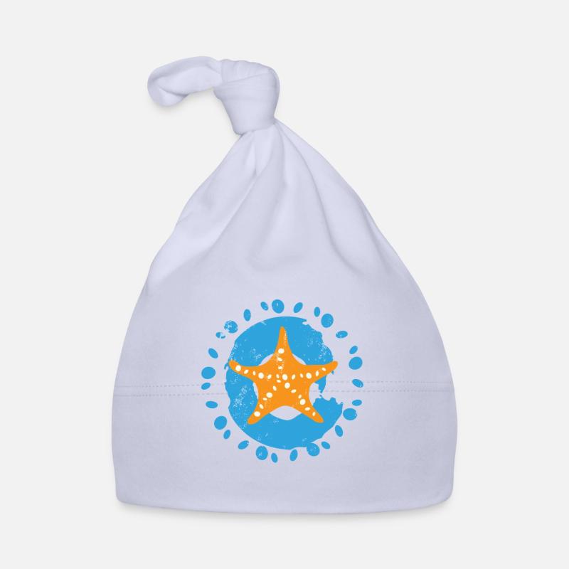 Étoile de mer - Bonnet bio Bébé - ciel