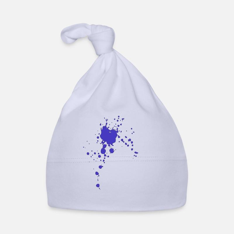 Farbklecks Farbspritzer Geschenkidee - Baby Bio-Mütze - Sky