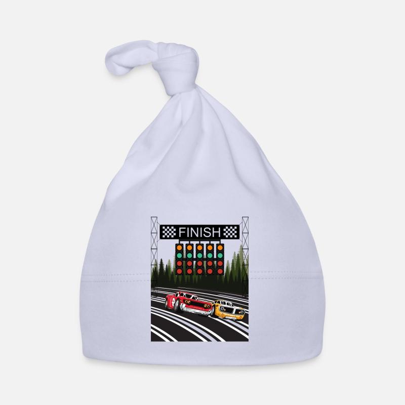 Voiture de course voiture de course - Bonnet bio Bébé - ciel
