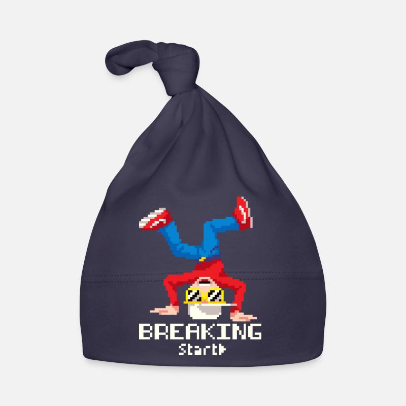 Pixel Breakdance B-Boy | Retro 8-Bit Hip Hop Organic Baby Cap