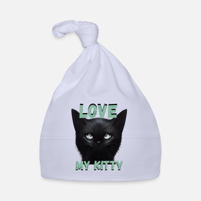 Love my kitty Cat design Organic Baby Cap