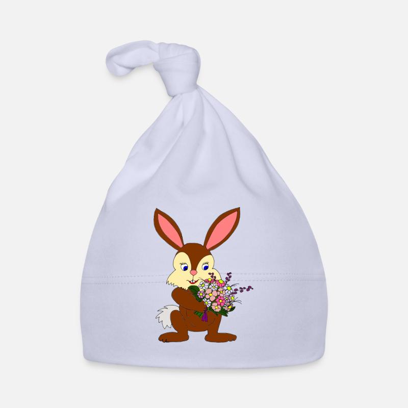 Rabbit with ostrich Organic Baby Cap