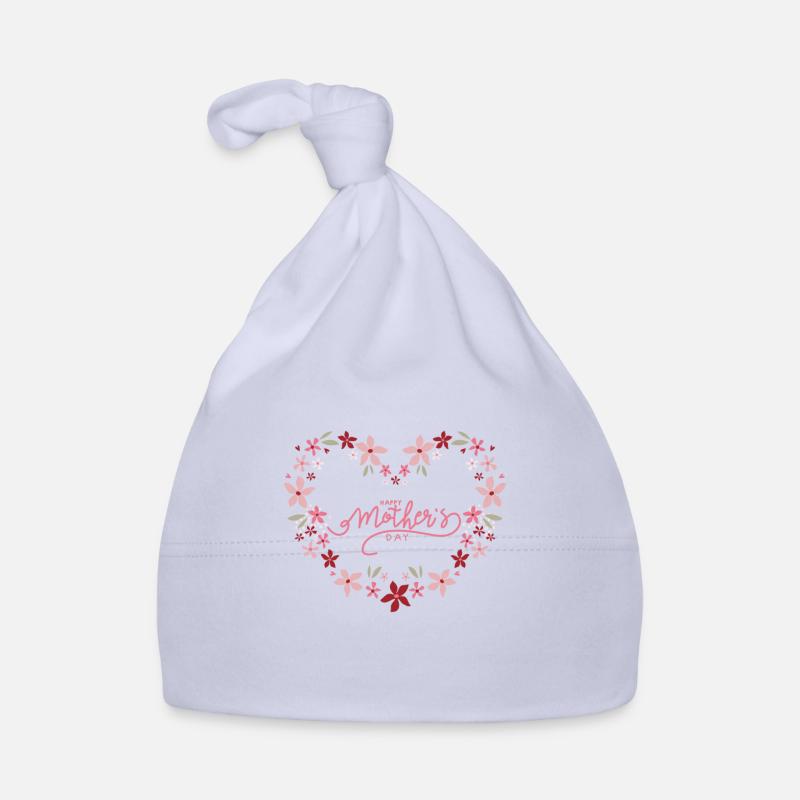 Alles Gute zum Muttertag mit Blumen Baby Bio-Mütze