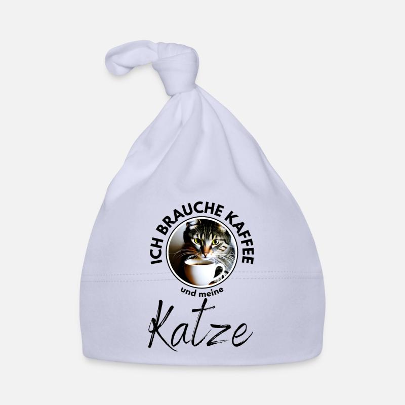 Katze Katzen Kaffee - Baby Bio-Mütze - Sky