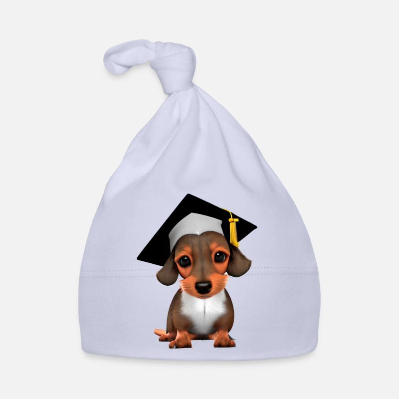 Bachelor Studium Dachshund Hunde Schulabschluss Baby Bio-Mütze