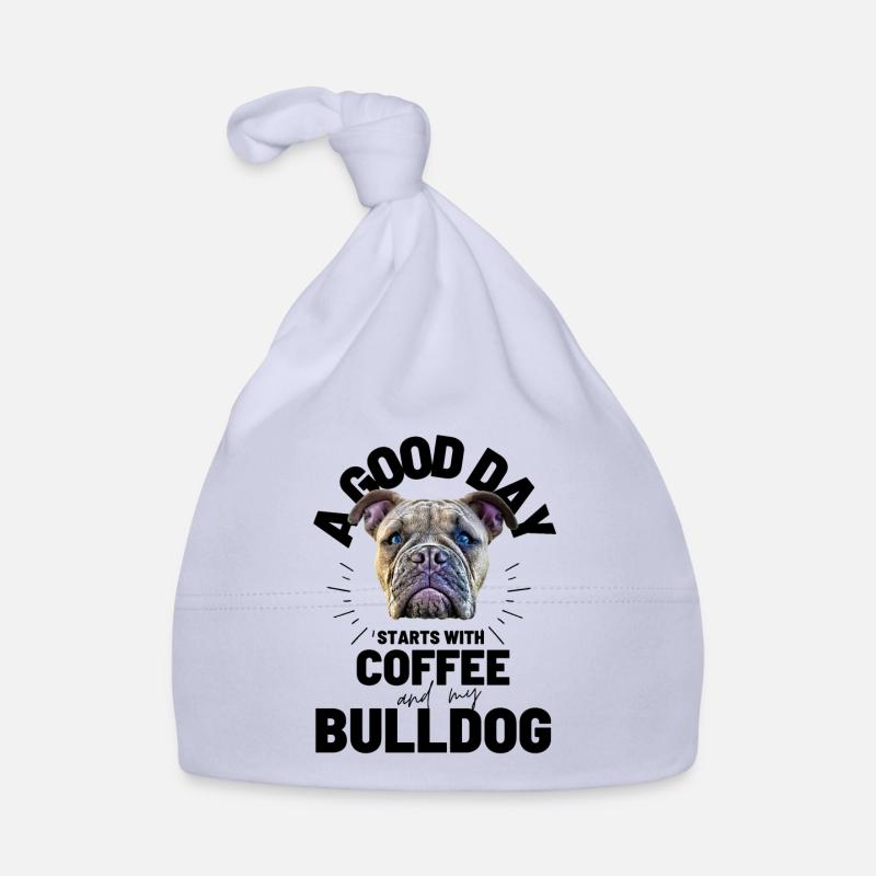 EIN GUTER TAG BEGINNT mit Kaffee & Bulldogge Baby Bio-Mütze